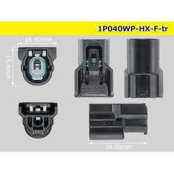 Photo3: ●[sumitomo] 040 type HX [waterproofing] series 1 pole F side connector  [black] (no terminals)/1P040WP-HX-F-tr