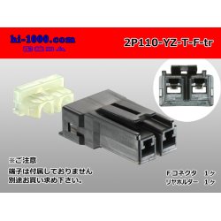 Photo1: [yazaki] 110 type T type 2 pole F connector (no terminals) /2P110-YZ-T-F-tr