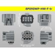 Photo3: ●[sumitomo] 090 type HW waterproofing series 8 pole  F connector [gray]（no terminals）/8P090WP-HW-F-tr (3)