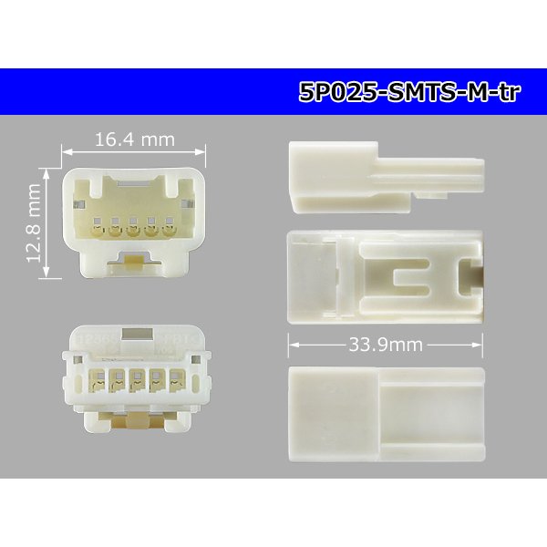 Photo3: ●[sumitomo]025 type 5 pole TS series M connector (no terminals) /5P025-SMTS-M-tr (3)