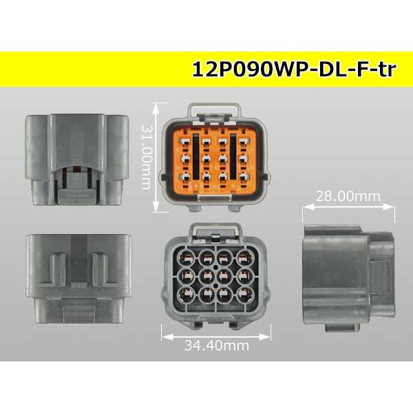 Photo3: ●[sumitomo] 090 type DL waterproofing series 12 pole F connector (no terminals) /12P090WP-DL-F-tr (3)