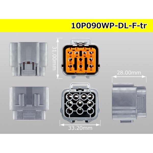 Photo3: ●[sumitomo] 090 type DL waterproofing series 10 pole F connector (no terminals) /10P090WP-DL-F-tr (3)