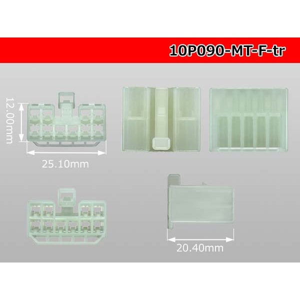 Photo3: ●[sumitomo] 090 type MT series 10 pole F connector（no terminals）/10P090-MT-F-tr (3)