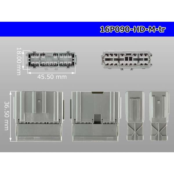 Photo3: ●[sumitomo] 090 type HD series 16 pole M connector（no terminals）/16P090-HD-M-tr (3)