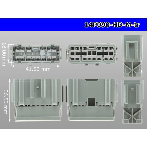 Photo3: ●[sumitomo] 090 type HD series 14 pole M connector（no terminals）/14P090-HD-M-tr (3)