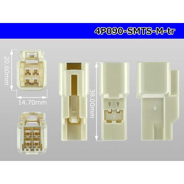 Photo3: ●[sumitomo] 090 type TS series 4 pole M connector（no terminals）/4P090-SMTS-M-tr (3)