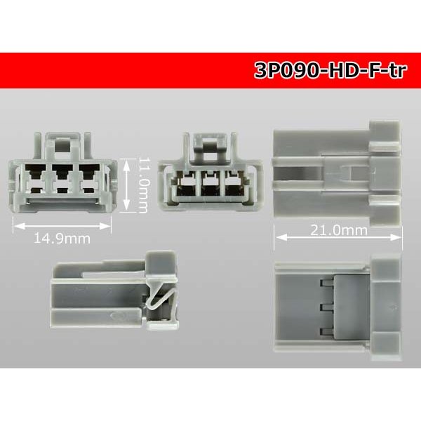 Photo3: ●[sumitomo] 090 type HD series 3 pole F connector（no terminals）/3P090-HD-F-tr (3)