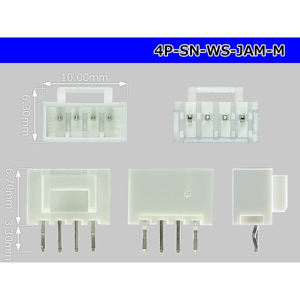 Photo3: ●[JAM] SN series 4 pole M connector (Male terminal integrated type) /4P-SN-WS-JAM-M (3)