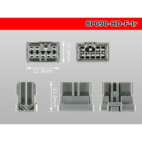 Photo3: ●[sumitomo] 090 type HD series 8 pole F connector（no terminals）/8P090-HD-F-tr (3)