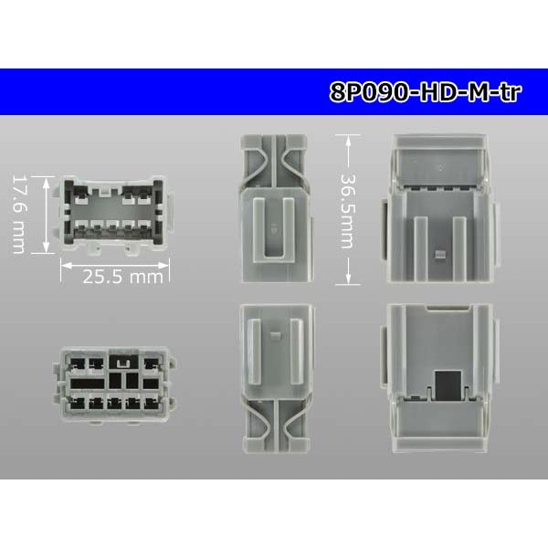 Photo3: ●[sumitomo] 090 type HD series 8 pole M connector（no terminals）/8P090-HD-M-tr (3)