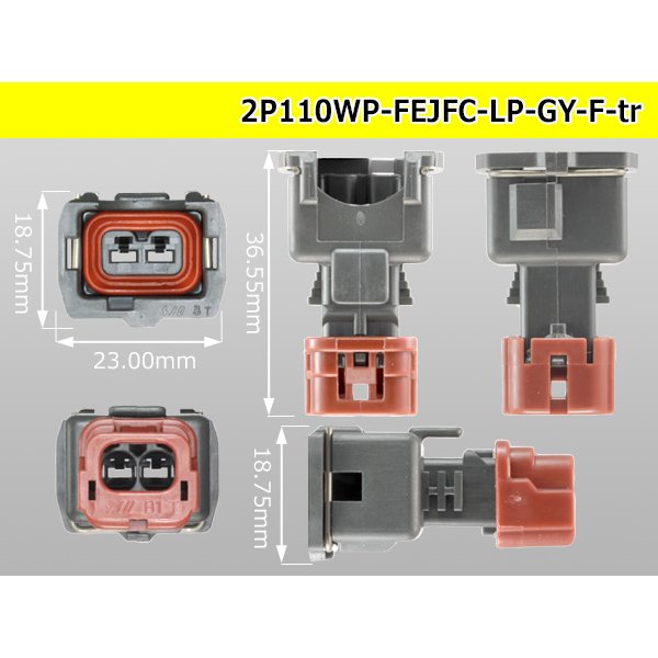 Photo3: ●[furukawa] 110 type JFC type 2 pole F connector  [glay] (no terminals) /2P110WP-FEJFC-LP-GY-F-tr (3)