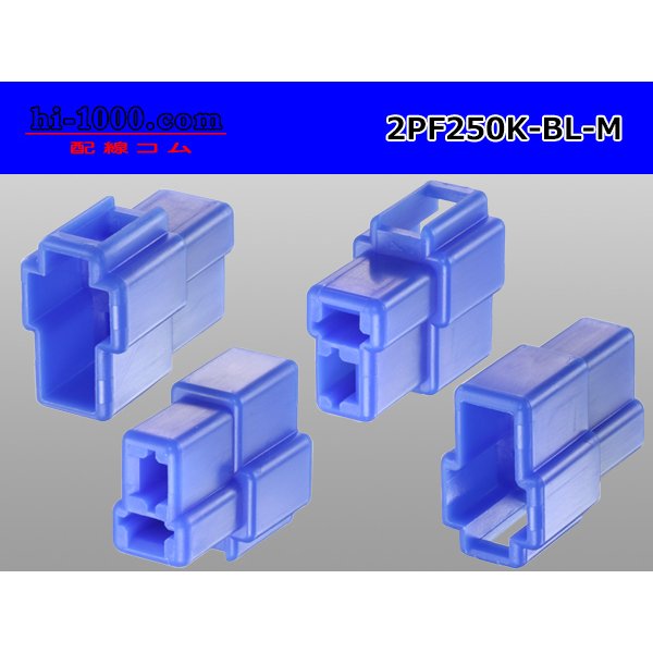 Photo2: ●[yazaki] 250 type 2 pole CN(A) series M connector[blue] (no terminals) /2PF250-BL-M-tr (2)