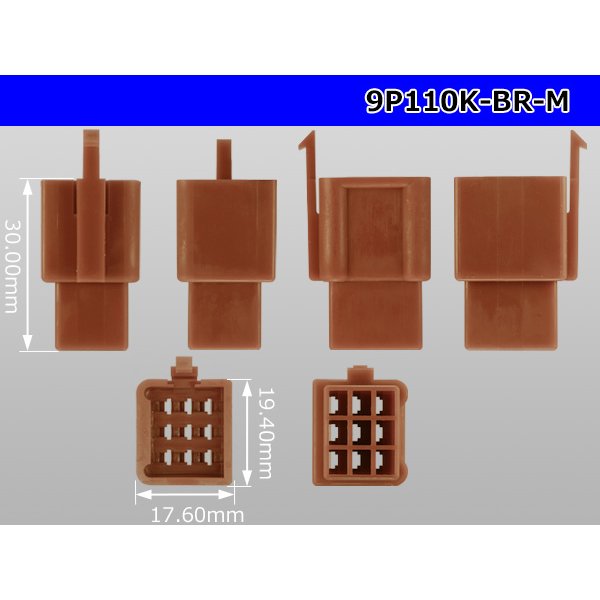 Photo3: ●[sumitomo] 110 type 9 pole M connector[brown] (no terminals) /9P110-BR-M-tr (3)