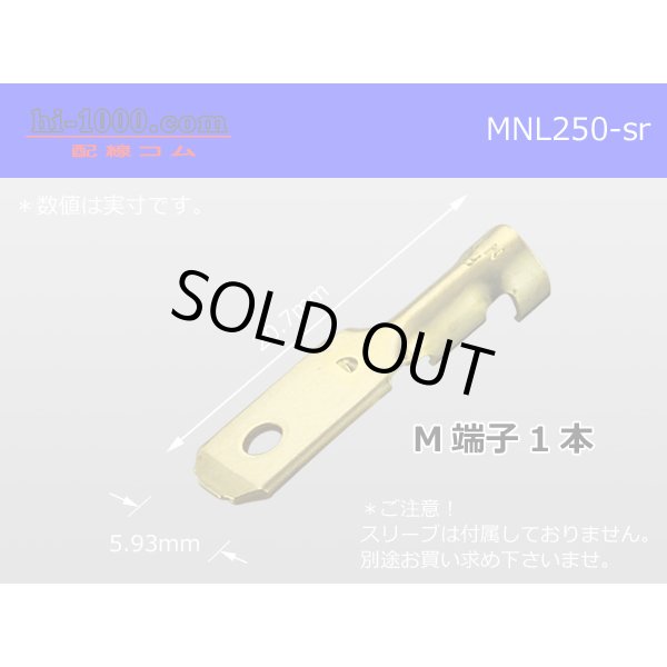 Photo1: [Nippon Tanshi]250 Type  No lock M terminal   only  ( No sleeve )/MNL250-sr (1)