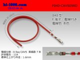 Photo: ■040 Type  Non waterproof F Terminal -CAVS0.5 [color Red]  With electric wire / F040-CAVS05RD 