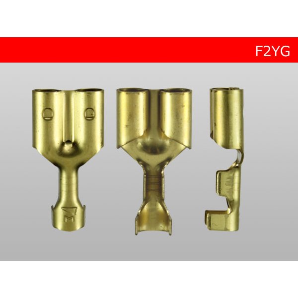 Photo3: 2-tine  Round Bullet Terminal  terminal   only  - No sleeve  1 piece /F2YG-F-sr (3)