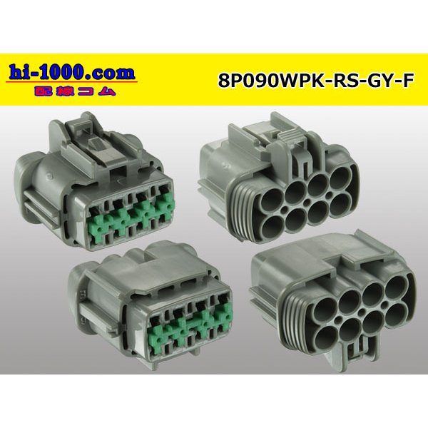 Photo2: ●[sumitomo] 090 type RS waterproofing series 8 pole F connector [glay]  (no terminals) /8P090WP-RS-GY-F-tr (2)