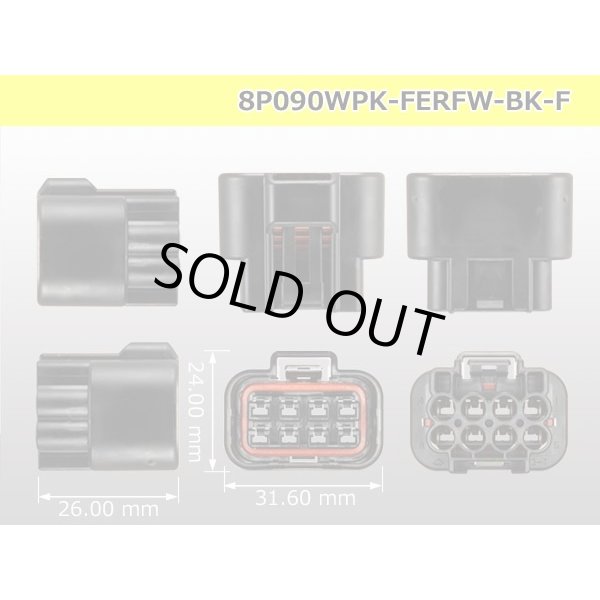 Photo3: ●[furukawa] RFW series 8 pole F connector [black] (no terminals) /8P090WP-FERFW-BK-F-tr (3)